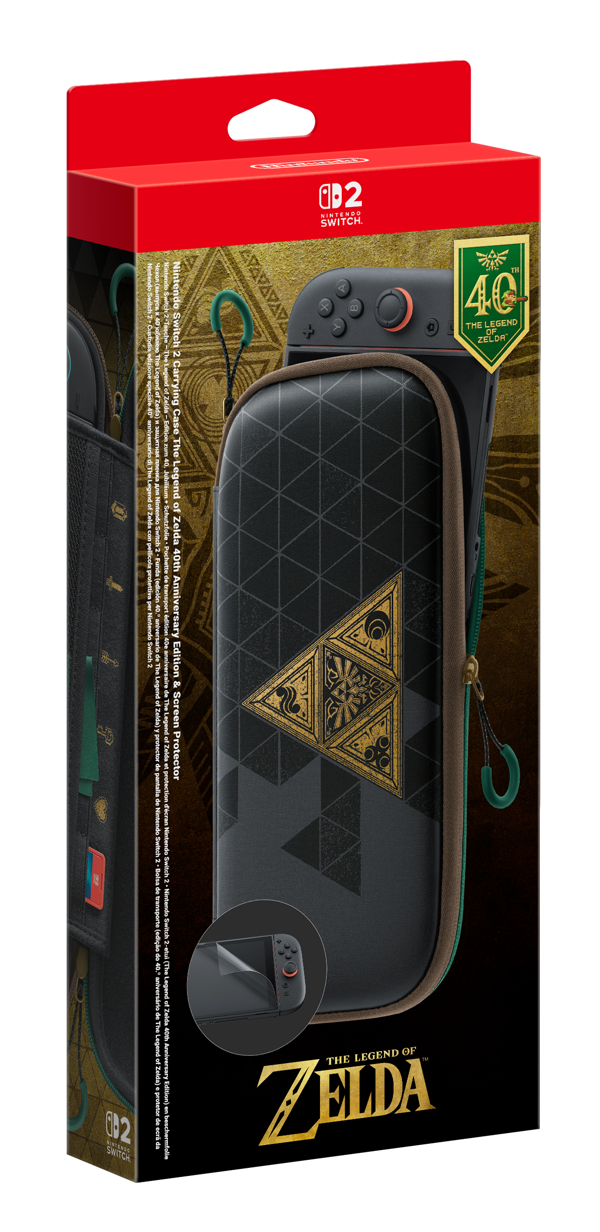 Nintendo Switch 2 Carrying Case - The Legend of Zelda 40th Anniversary Edition