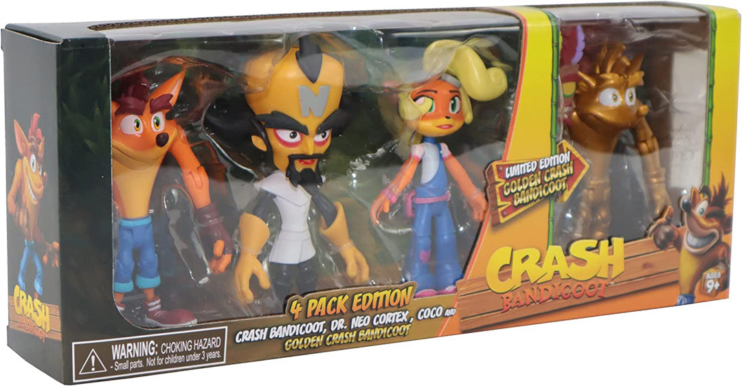 Crash Bandicoot Bandai Action Figures 4 Pack With Mask - Merchandise by Bandai Namco Merchandise The Chelsea Gamer