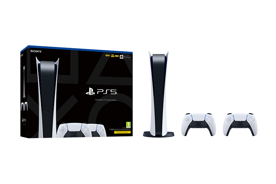 PlayStation®5 Digital Edition - Two DualSense™ Wireless Controllers Bundle - Console pack by Sony The Chelsea Gamer