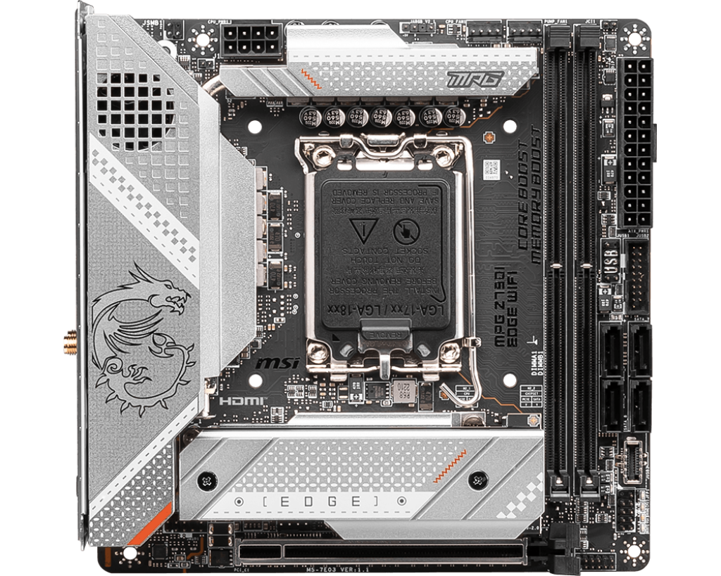 MSI MPG Z790I Edge WIFI Motherboard - Intel Socket 1700 - Core Components by MSI The Chelsea Gamer