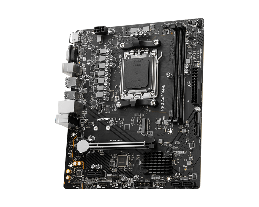 MSI Pro A620M-E Motherboard - Socket AM5 - Core Components by MSI The Chelsea Gamer