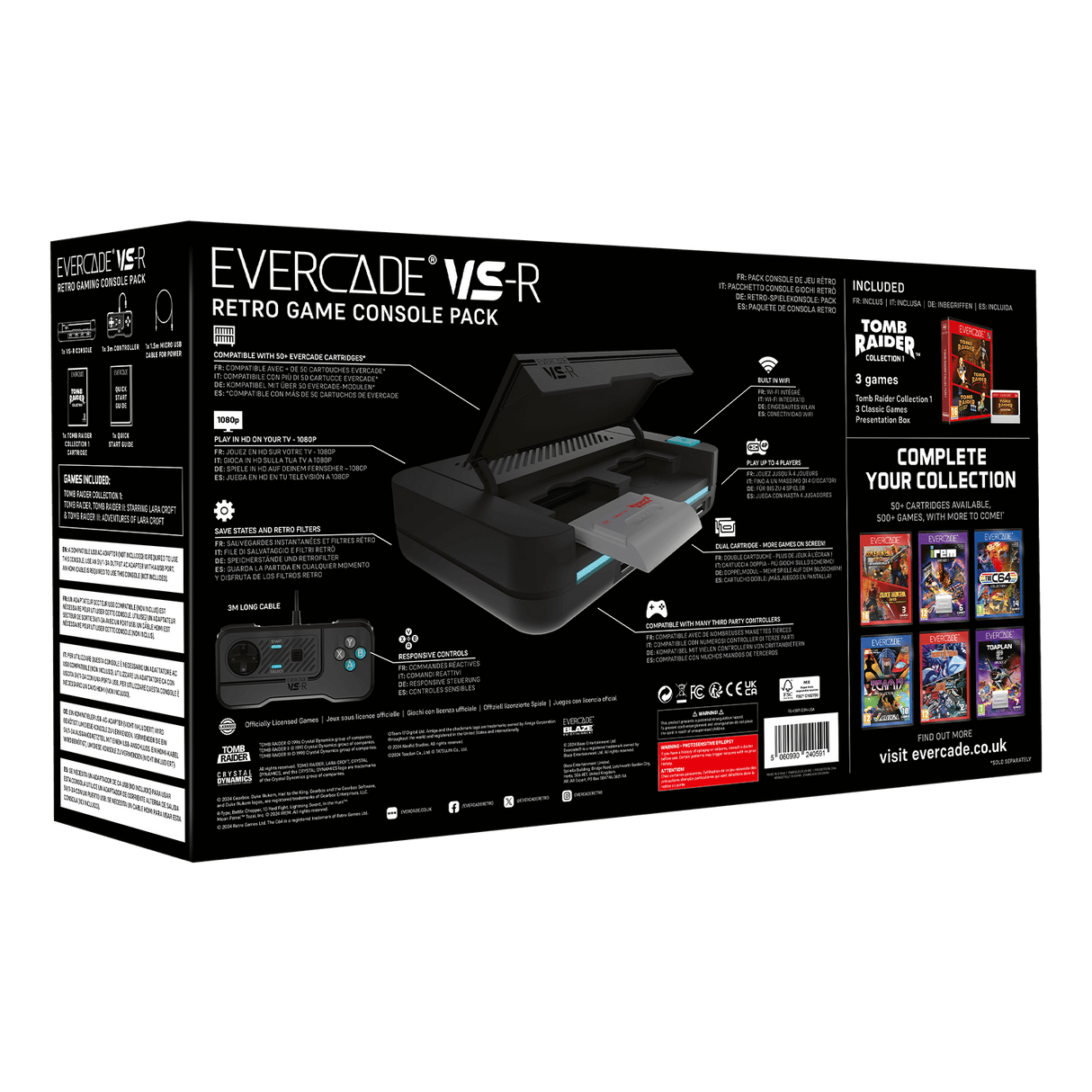 Evercade VS-R - Including Tomb Raider - Console pack by Blaze The Chelsea Gamer
