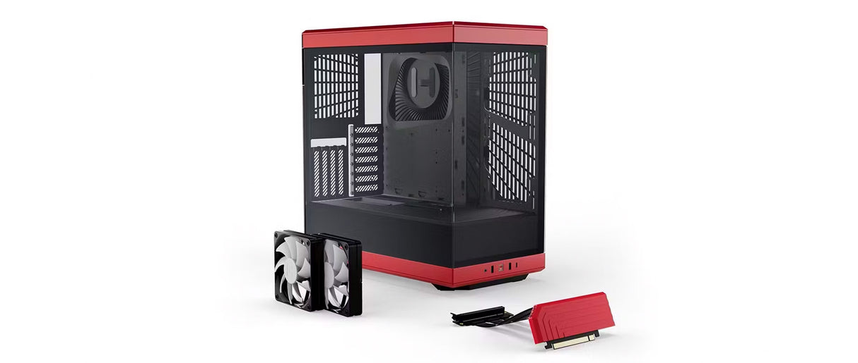Hyte Y40 Mid Tower PC Case - Black Cherry - Core Components by Hyte The Chelsea Gamer