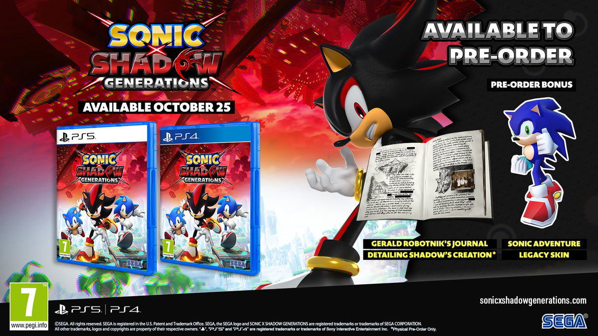 Sonic x Shadow Generations - PlayStation 4 - Video Games by SEGA UK The Chelsea Gamer