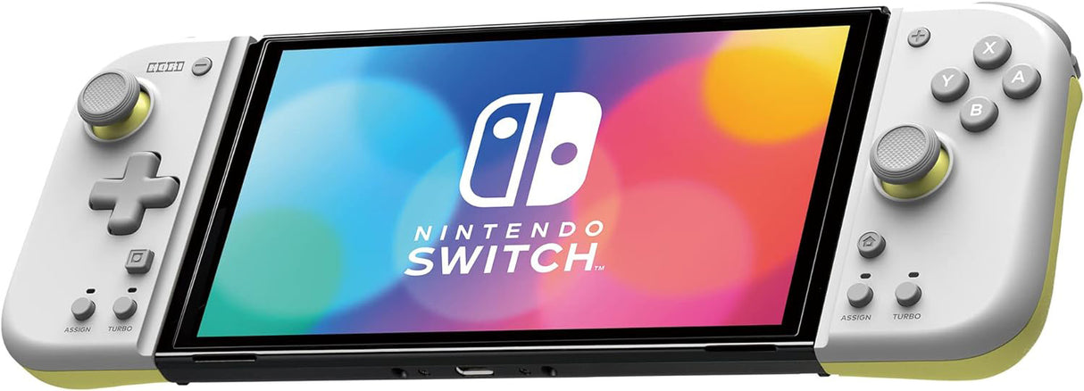 Hori - Split Pad Compact (Light Grey x Yellow) for Nintendo Switch - Console Accessories by HORI The Chelsea Gamer
