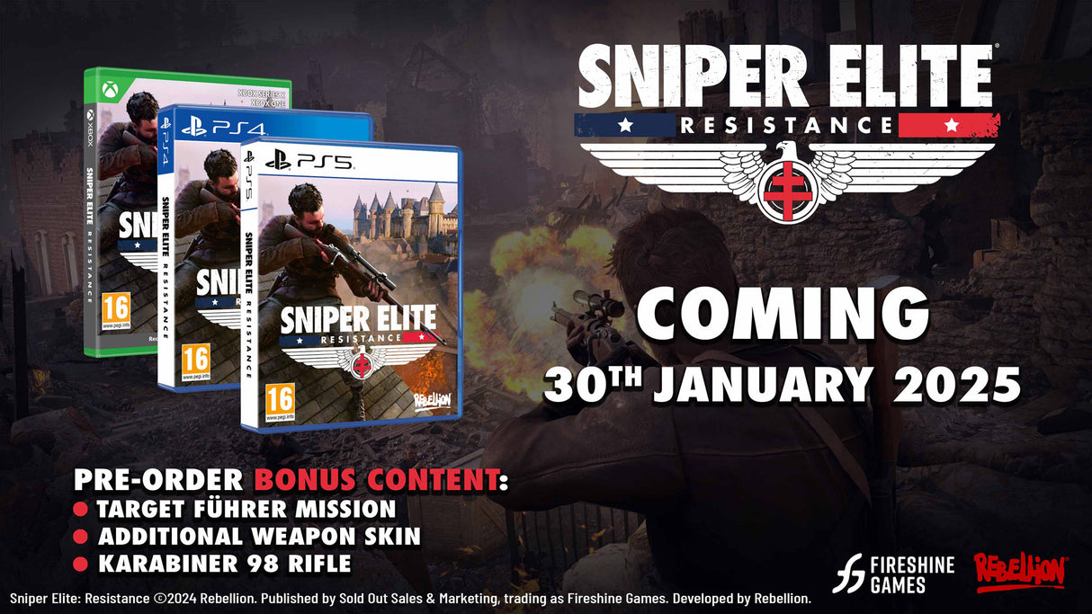 Sniper Elite: Resistance - PlayStation 4 - Video Games by Fireshine Games The Chelsea Gamer
