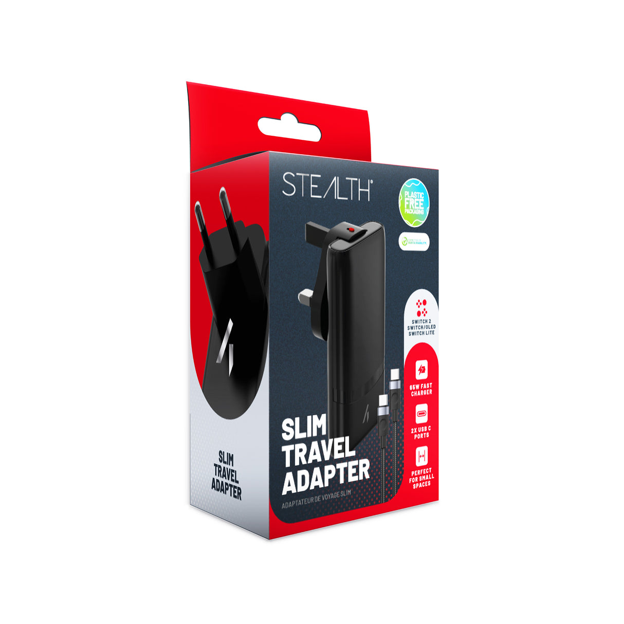 STEALTH Slim Travel Adapter for Nintendo Switch 2 - Console Accessories by ABP Technology The Chelsea Gamer