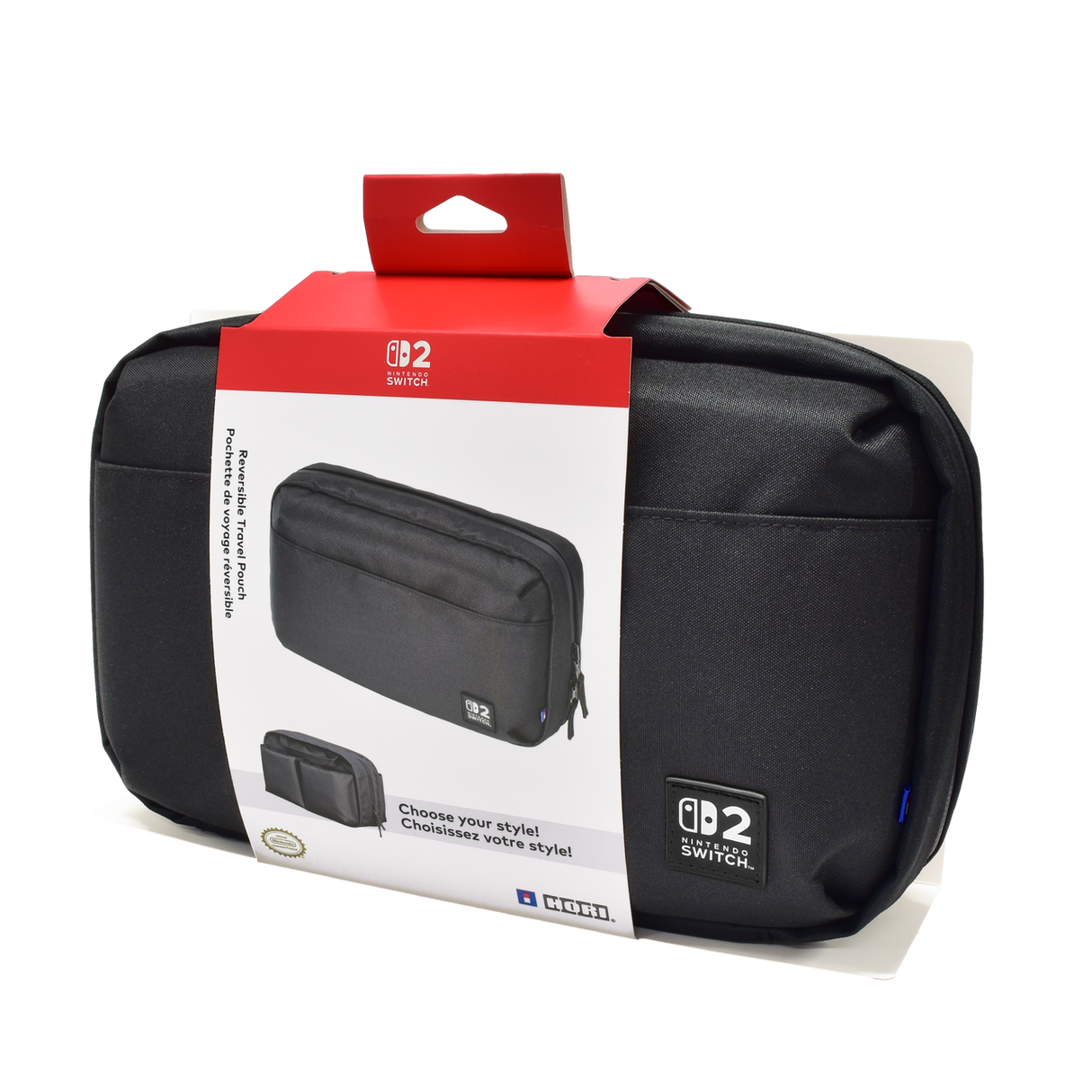 HORI Reversible Travel Pouch (Black) for Nintendo Switch 2 - Console Accessories by HORI The Chelsea Gamer