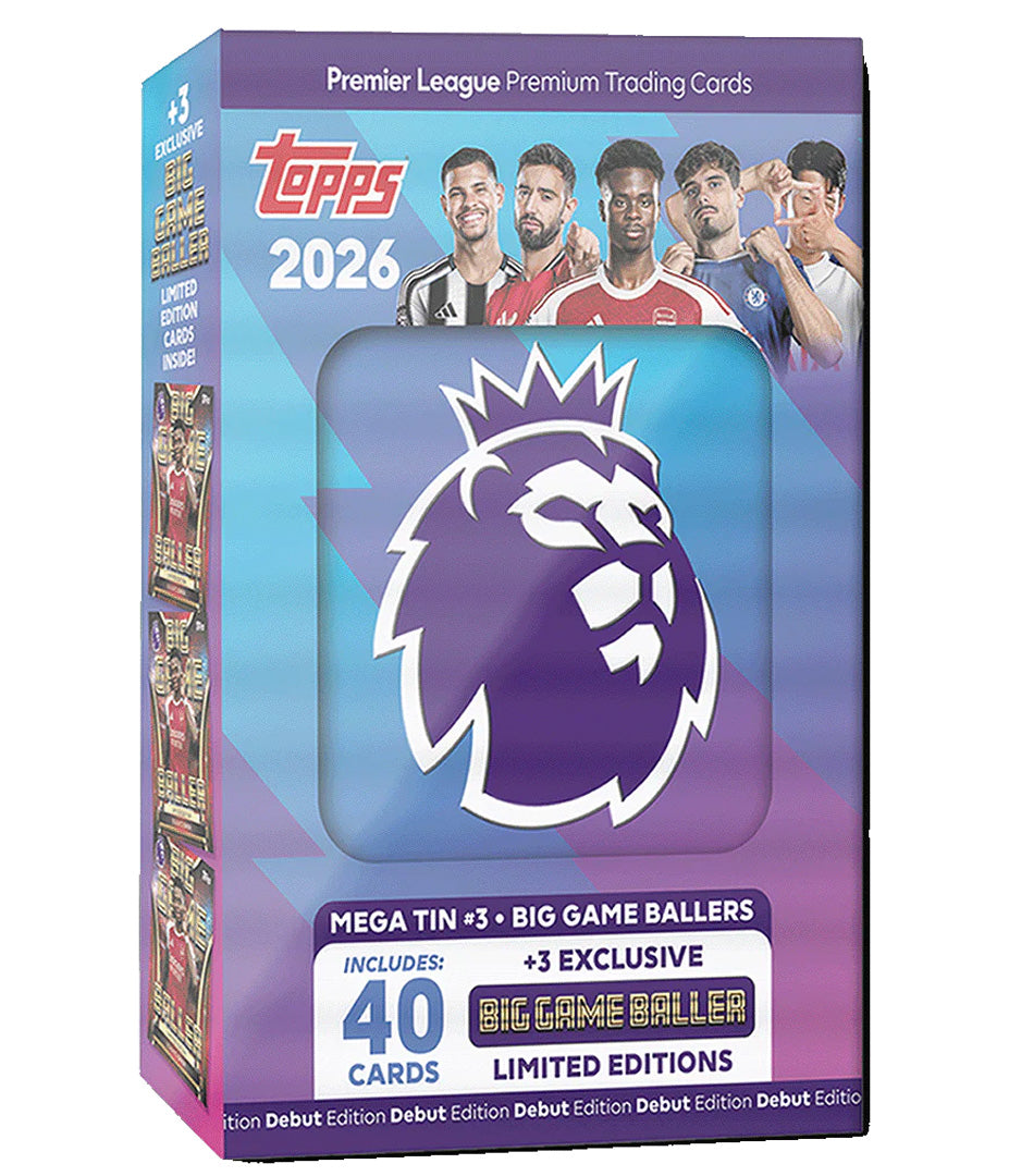 Topps Premier League 2026 - Debut Edition - Mega Tin (Big Game Baller) - Merchandise by Topps The Chelsea Gamer
