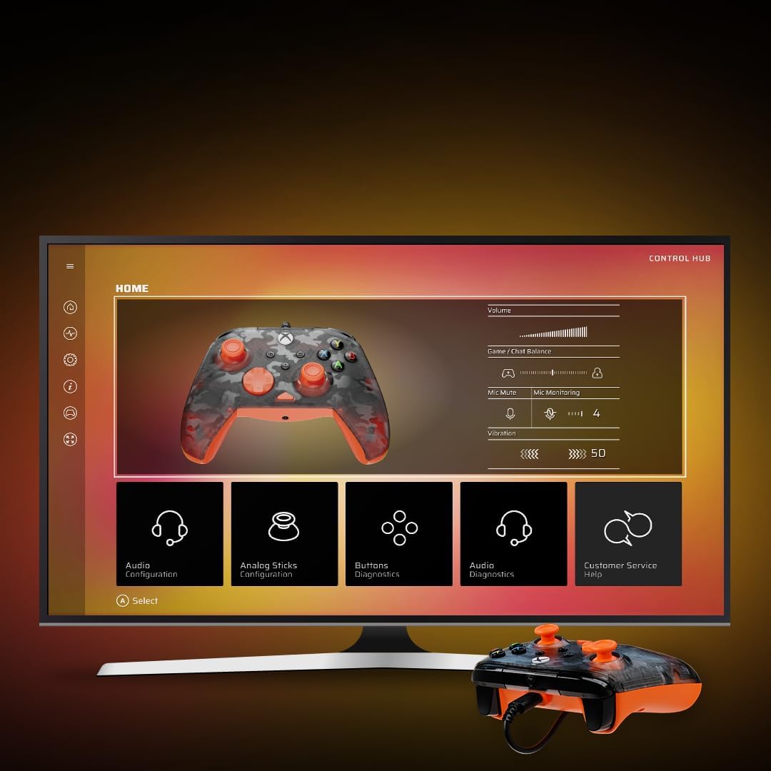 Turtle Beach - Rematch™ Core Wired Controller for Xbox & PC - Ghost Camo Black / Orange - Console Accessories by Turtle Beach The Chelsea Gamer