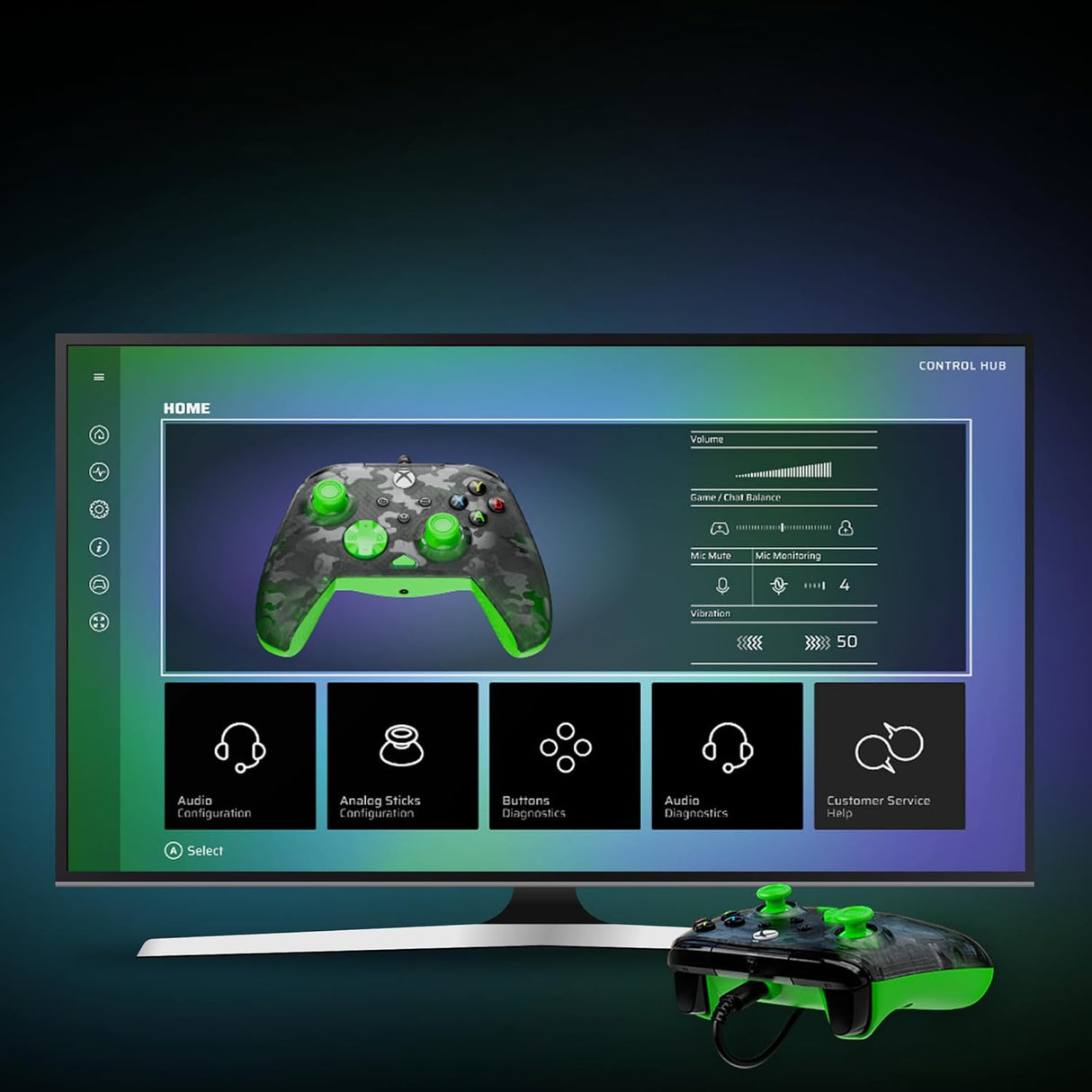 Turtle Beach - Rematch™ Core Wired Controller for Xbox & PC - Ghost Camo Black / Green - Console Accessories by Turtle Beach The Chelsea Gamer