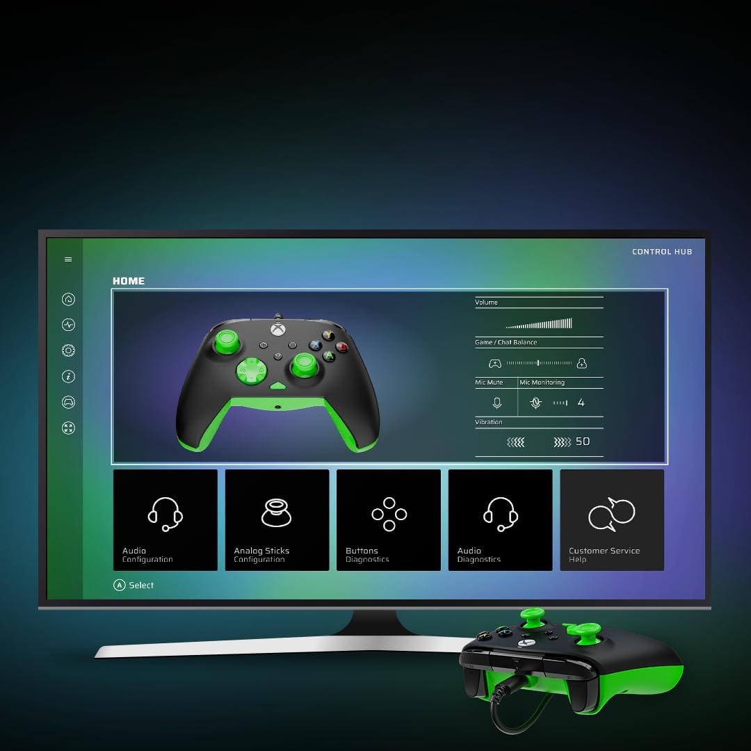 Turtle Beach - Rematch™ Core Wired Controller for Xbox & PC - Black / Green - Console Accessories by Turtle Beach The Chelsea Gamer