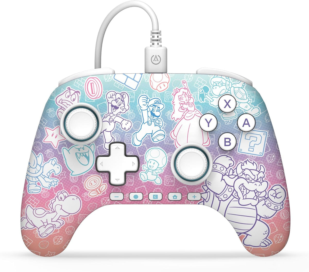 PowerA - Advantage Wired Controller for Nintendo Switch 2 - Mushroom Kingdom