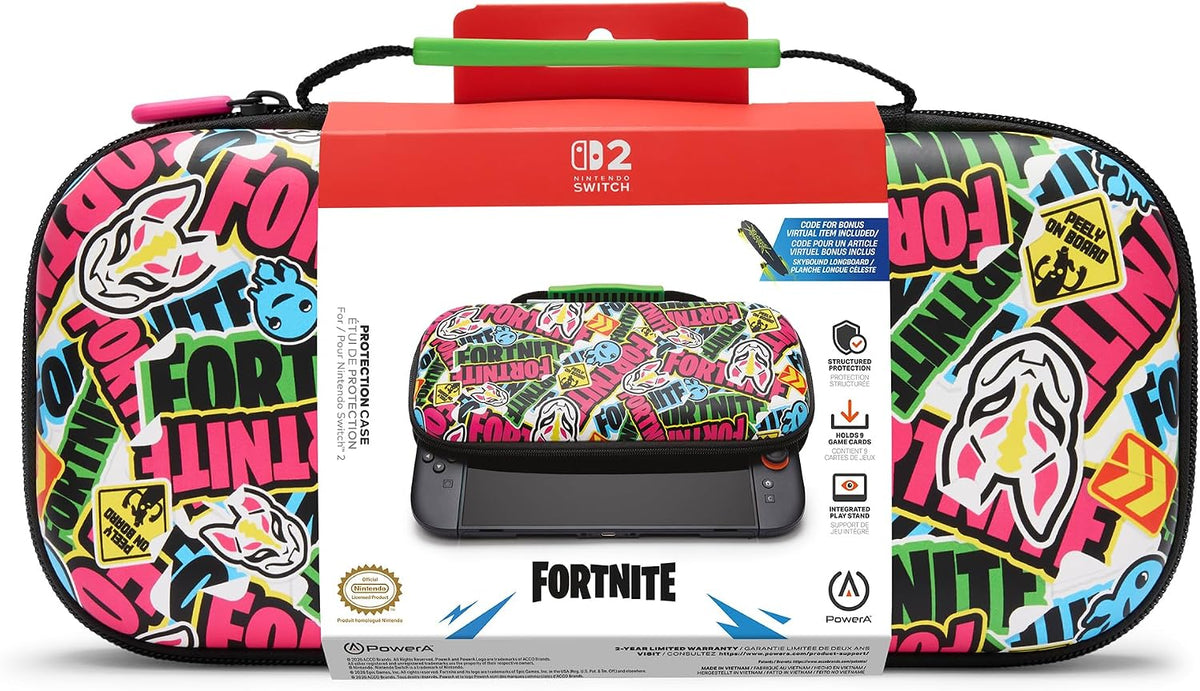 PowerA - Protection Case for Nintendo Switch 2 - Fortnite Sticker Mashup