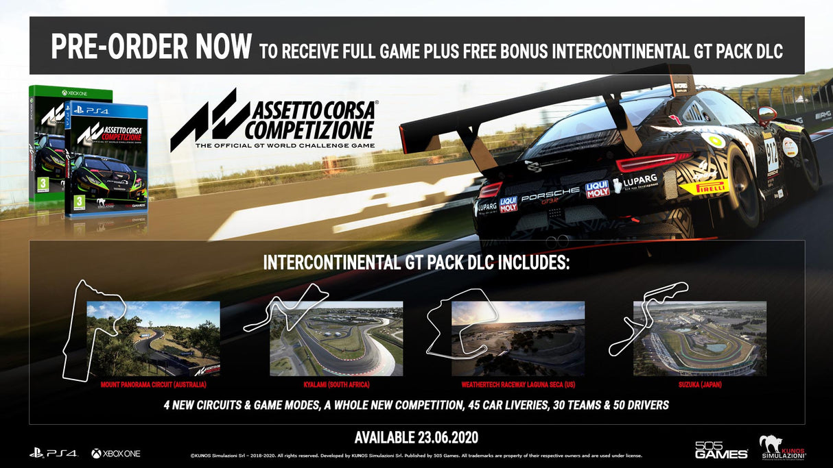 Assetto Corsa Competizione - Video Games by 505 Games The Chelsea Gamer