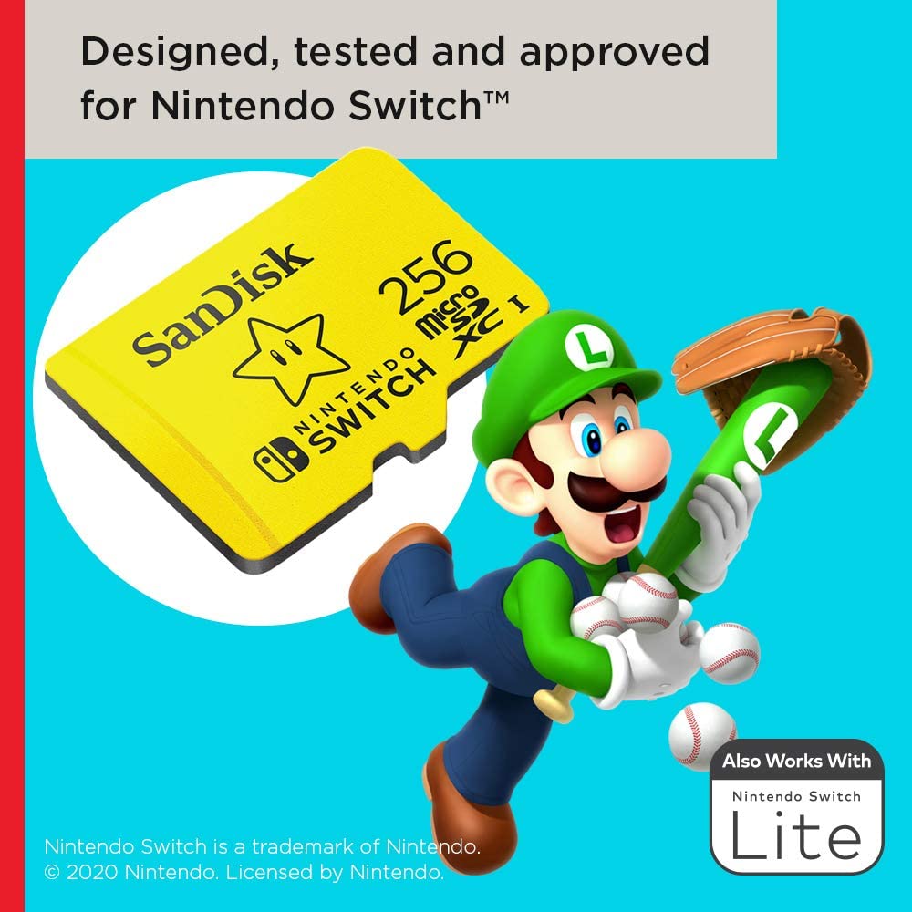 Sandisk 256GB MicroSDXC Memory Card for Nintendo Switch - Console Accessories by Sandisk The Chelsea Gamer
