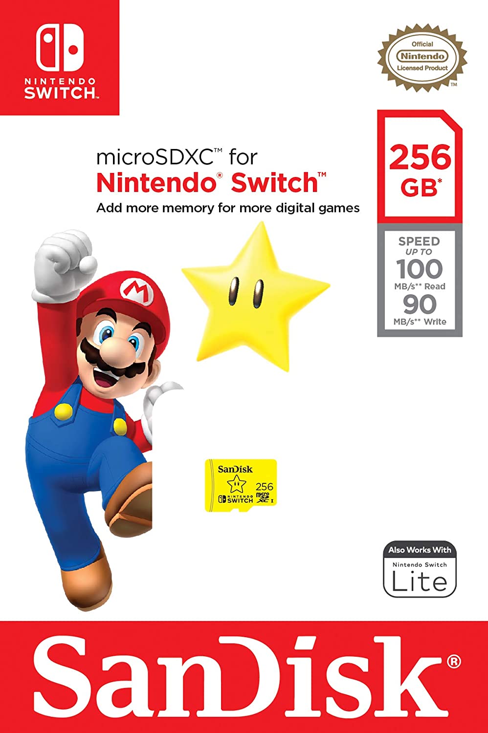 Sandisk 256GB MicroSDXC Memory Card for Nintendo Switch - Console Accessories by Sandisk The Chelsea Gamer