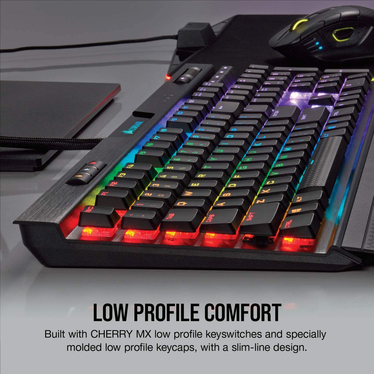 Corsair - K70 RGB MK.2 Low Profile RAPIDFIRE Mechanical Gaming Keyboard - CHERRY® MX - Keyboard by Corsair The Chelsea Gamer