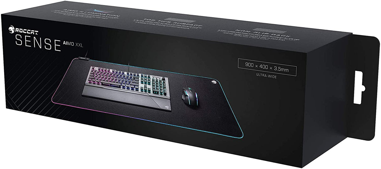 Roccat - Sense AIMO Gaming Mouse Pad XXL - Surface by Roccat The Chelsea Gamer