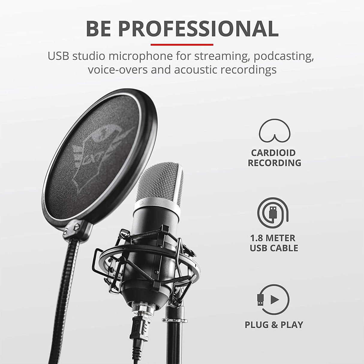 Trust - GXT 252 Emita Streaming Microphone - Core Components by Trust The Chelsea Gamer