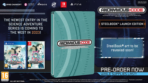 Anonymous;Code - Steelbook Launch Edition - PlayStation 4 - Video Games by Numskull Games The Chelsea Gamer