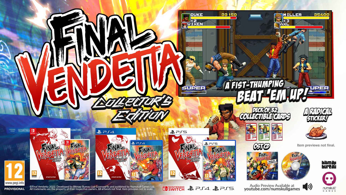 Final Vendetta - Collectors Edition - PlayStation 4 - Video Games by Numskull Games The Chelsea Gamer