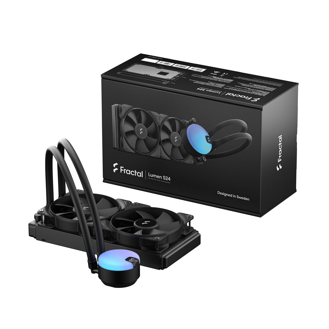 Fractal Design Lumen S24 v2 Black Processor All-in-one liquid cooler - Core Components by Fractal Designs The Chelsea Gamer