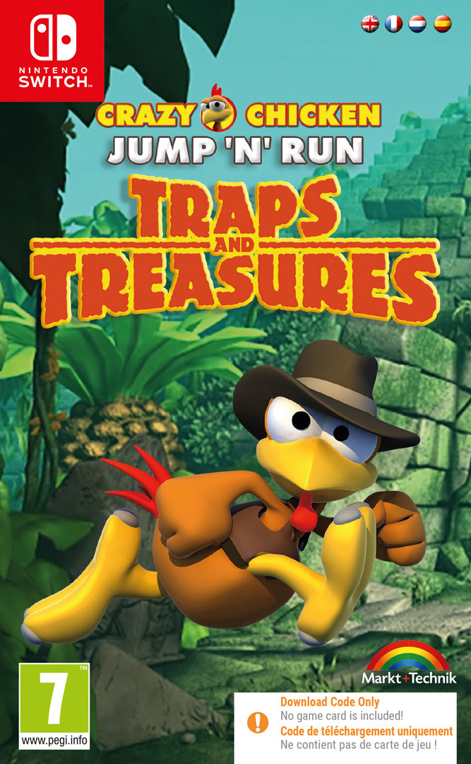 Crazy Chicken: Traps and Treasures - Nintendo Switch - Code In A Box - Video Games by Mindscape The Chelsea Gamer