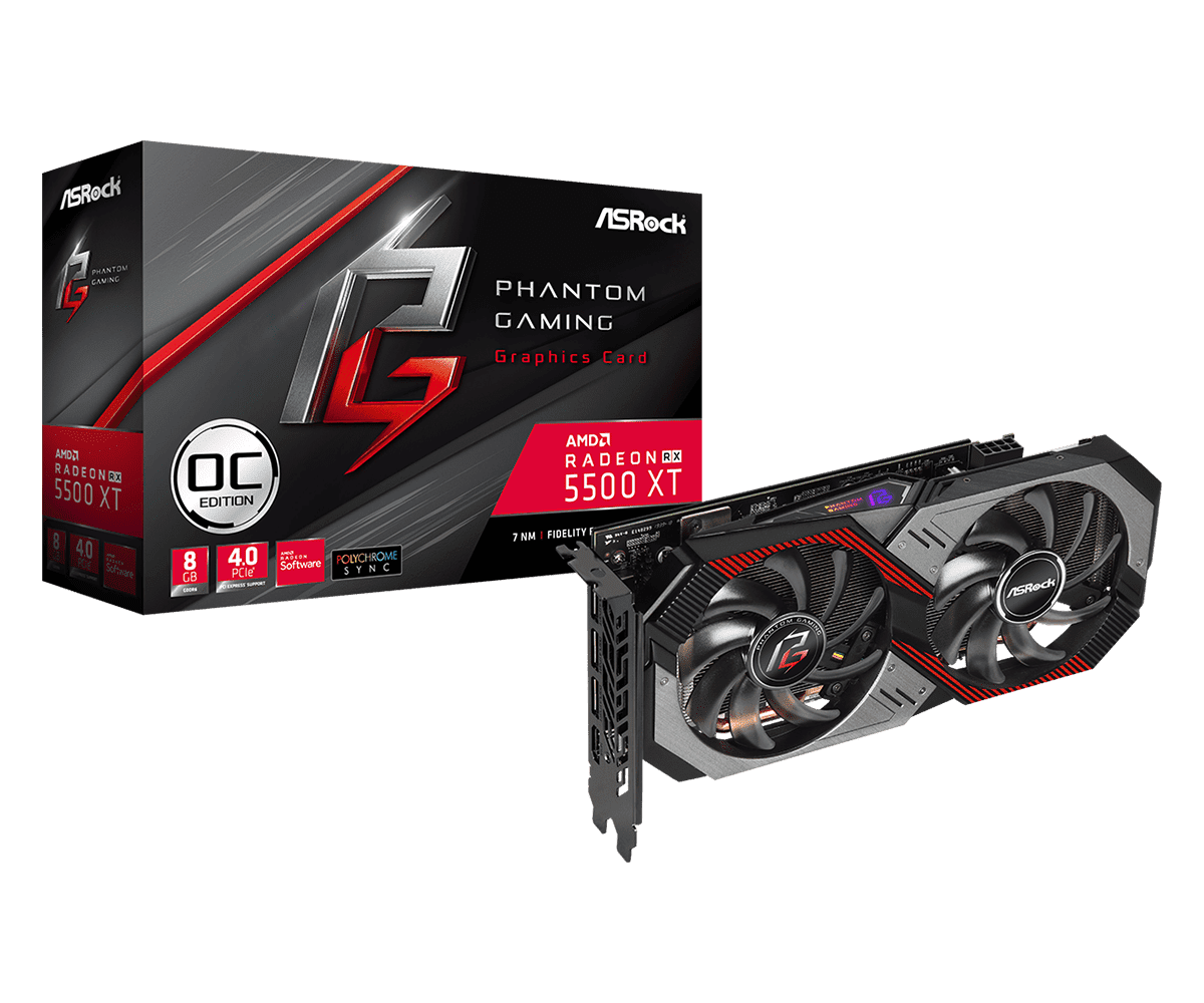 ASRock AMD Radeon RX 5500 XT Phantom Gaming D 8G OC Graphics Card - Core Components by ASRock The Chelsea Gamer