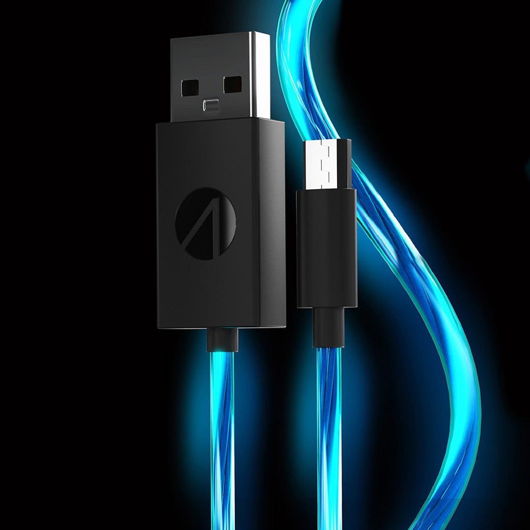 Stealth Light Up Charging Cables for PS4 – 2m Twin Pack - Console Accessories by ABP Technology The Chelsea Gamer