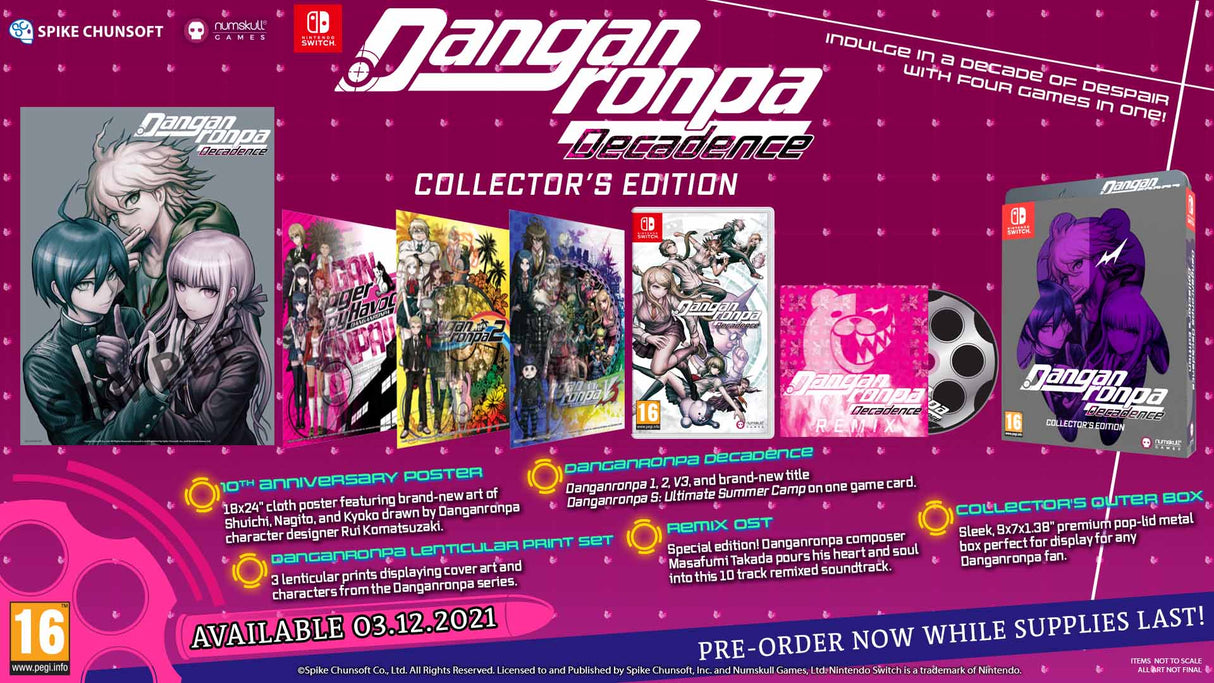 Danganronpa Decadence (4 Game Collection) - Collector's Edition - Video Games by Numskull Games The Chelsea Gamer