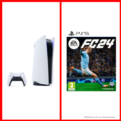PlayStation®5 Console - Disc Edition - EA SPORTS FC™ 24 Bundle - Console pack by Sony The Chelsea Gamer