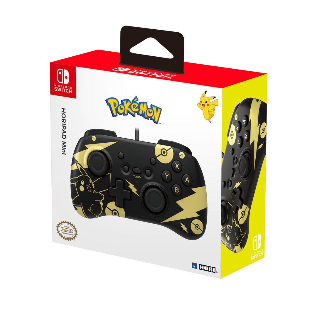 Hori - HORIPAD Mini (Pokémon: Pikachu Black & Gold) for Nintendo Switch - Console Accessories by HORI The Chelsea Gamer