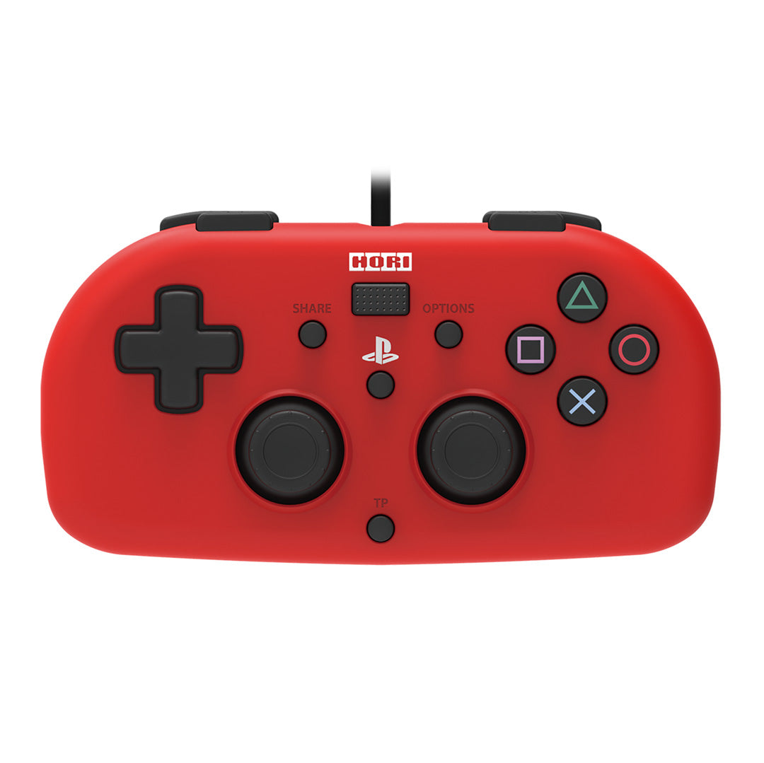 Hori - Wired Mini Gamepad (Red) for PlayStation 4 - Console Accessories by HORI The Chelsea Gamer