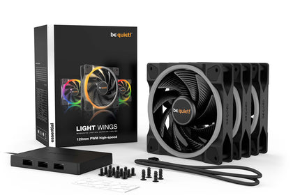 be quiet! Light Wings 120mm PWM High Speed - Fan Triple Pack - Core Components by Be Quiet The Chelsea Gamer