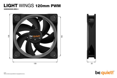 be quiet! Light Wings 120mm PWM - Fan Triple Pack - Core Components by Be Quiet The Chelsea Gamer