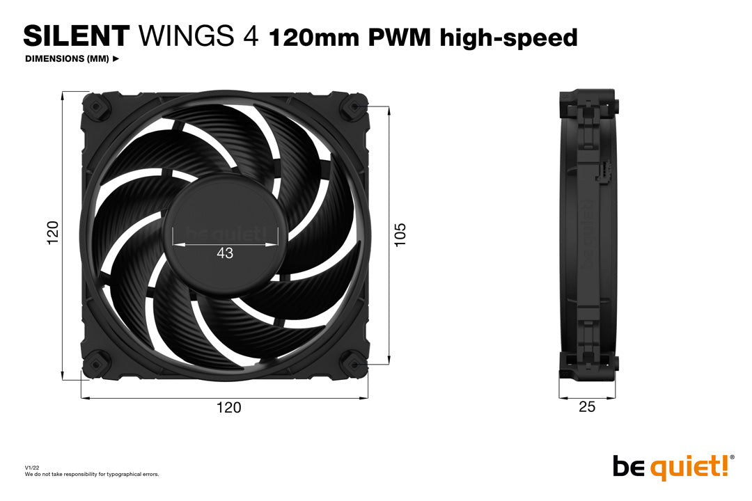 be quiet! Silent Wings 4 120mm PWM High Speed - Fan - Core Components by Be Quiet The Chelsea Gamer