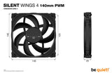 be quiet! Silent Wings 4 140mm PWM - Fan - Core Components by Be Quiet The Chelsea Gamer