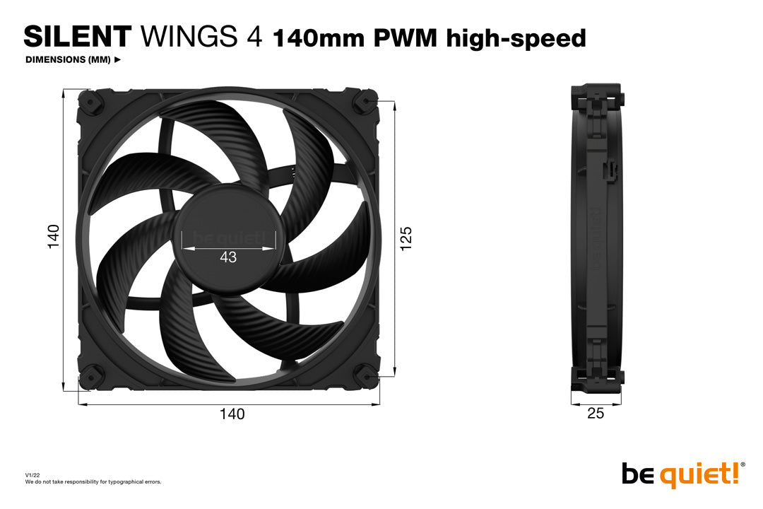 be quiet! Silent Wings 4 140mm PWM High Speed - Fan - Core Components by Be Quiet The Chelsea Gamer