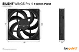 be quiet! Silent Wings Pro 4 140mm PWM High Speed - Fan - Core Components by Be Quiet The Chelsea Gamer