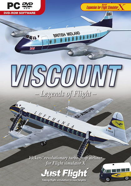 Viscount Professional (Expansion for Flight Simulator X) - Video Games by Just Flight The Chelsea Gamer