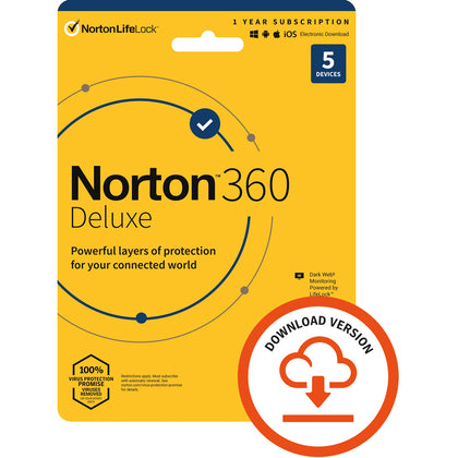 Norton 360 Deluxe 2022 - 5 Devices - 1 Year - Software by Norton The Chelsea Gamer