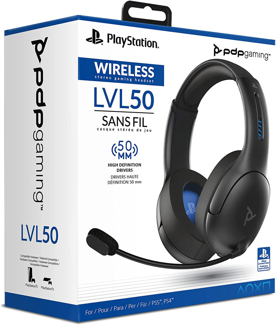PDP - LVL50 Wireless Headset - PlayStation 4/5 & PC - Black - Console Accessories by PDP The Chelsea Gamer