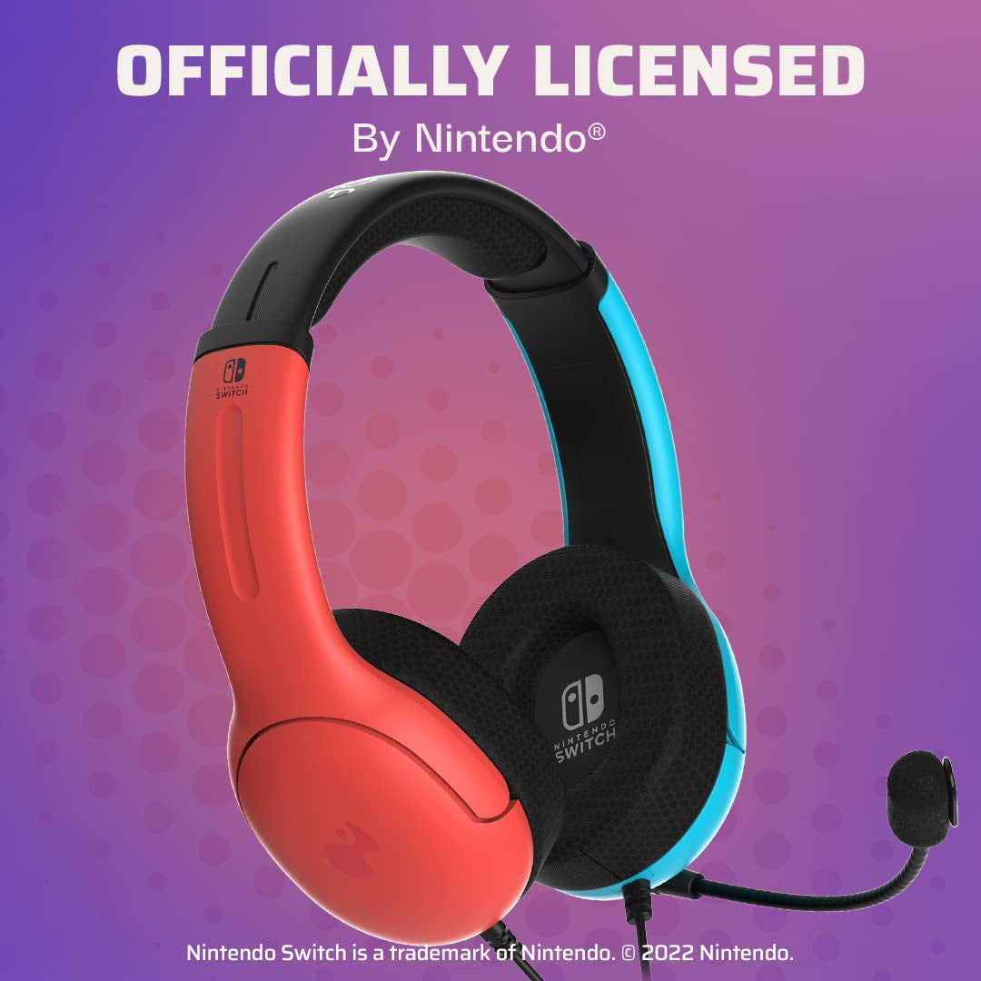 PDP - LVL40 Wired Stereo Headset for Nintendo Switch - Blue/Red - Console Accessories by PDP The Chelsea Gamer