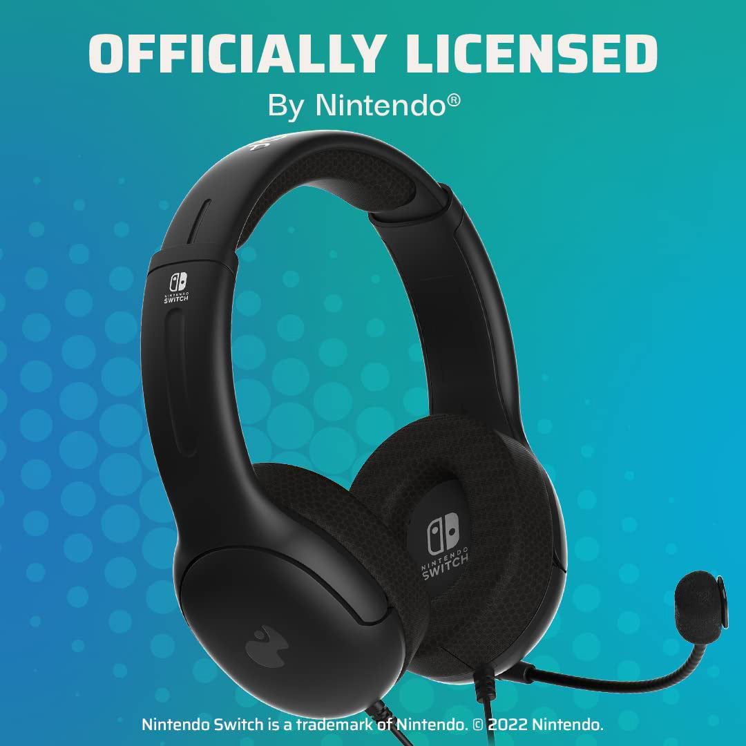 PDP - LVL40 Wired Stereo Headset for Nintendo Switch - Black - Console Accessories by PDP The Chelsea Gamer