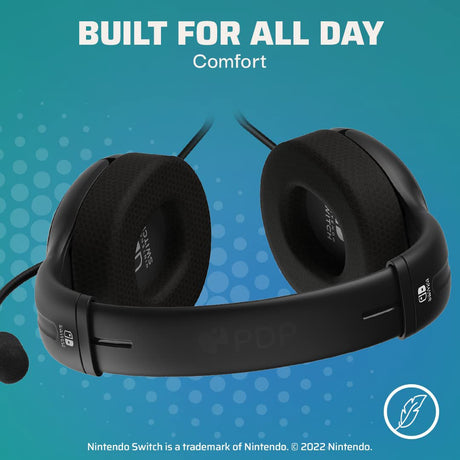 PDP - LVL40 Wired Stereo Headset for Nintendo Switch - Black - Console Accessories by PDP The Chelsea Gamer