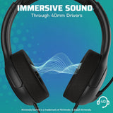 PDP - LVL40 Wired Stereo Headset for Nintendo Switch - Black - Console Accessories by PDP The Chelsea Gamer