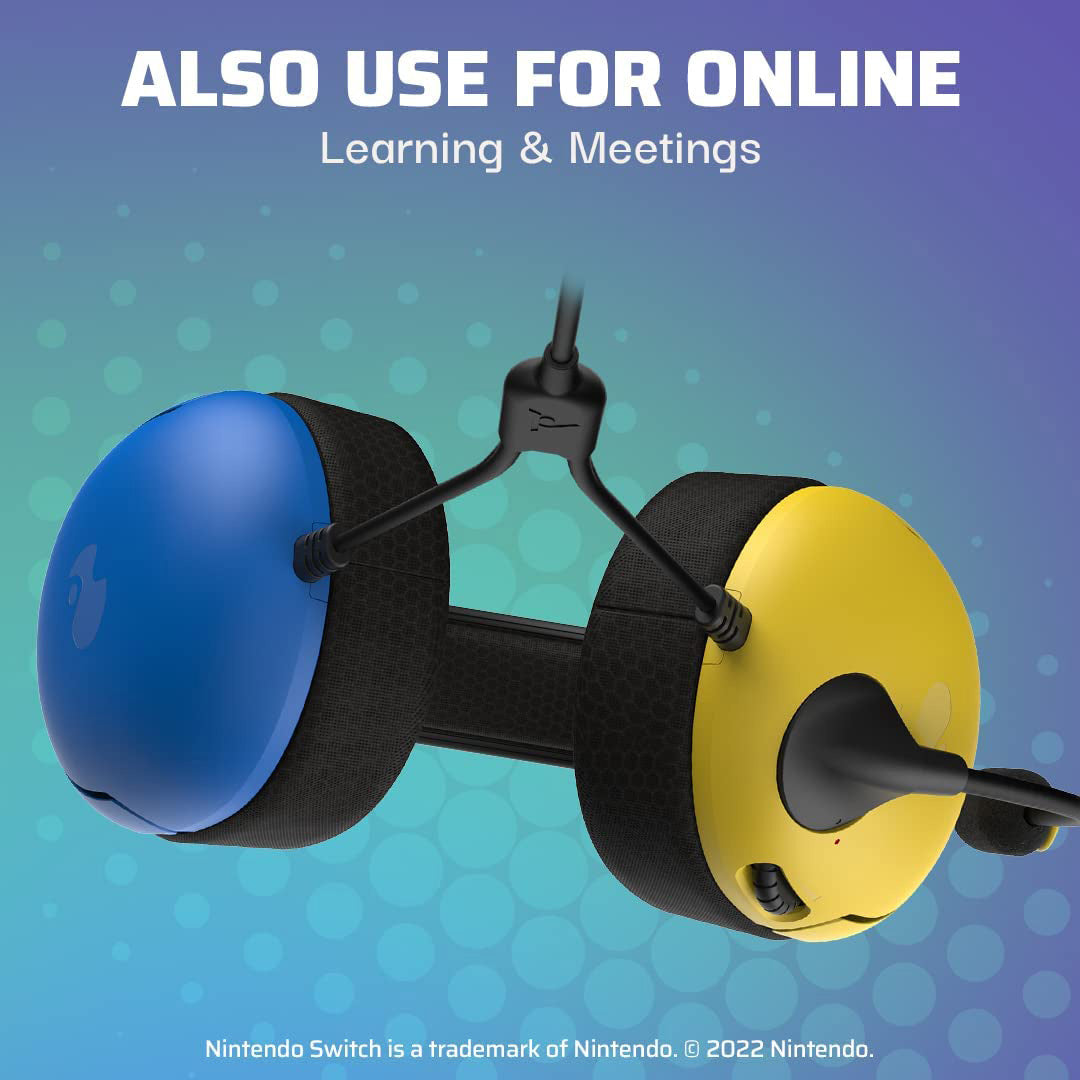 PDP - LVL40 Wired Stereo Headset for Nintendo Switch - Yellow/Blue - Console Accessories by PDP The Chelsea Gamer