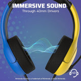 PDP - LVL40 Wired Stereo Headset for Nintendo Switch - Yellow/Blue - Console Accessories by PDP The Chelsea Gamer