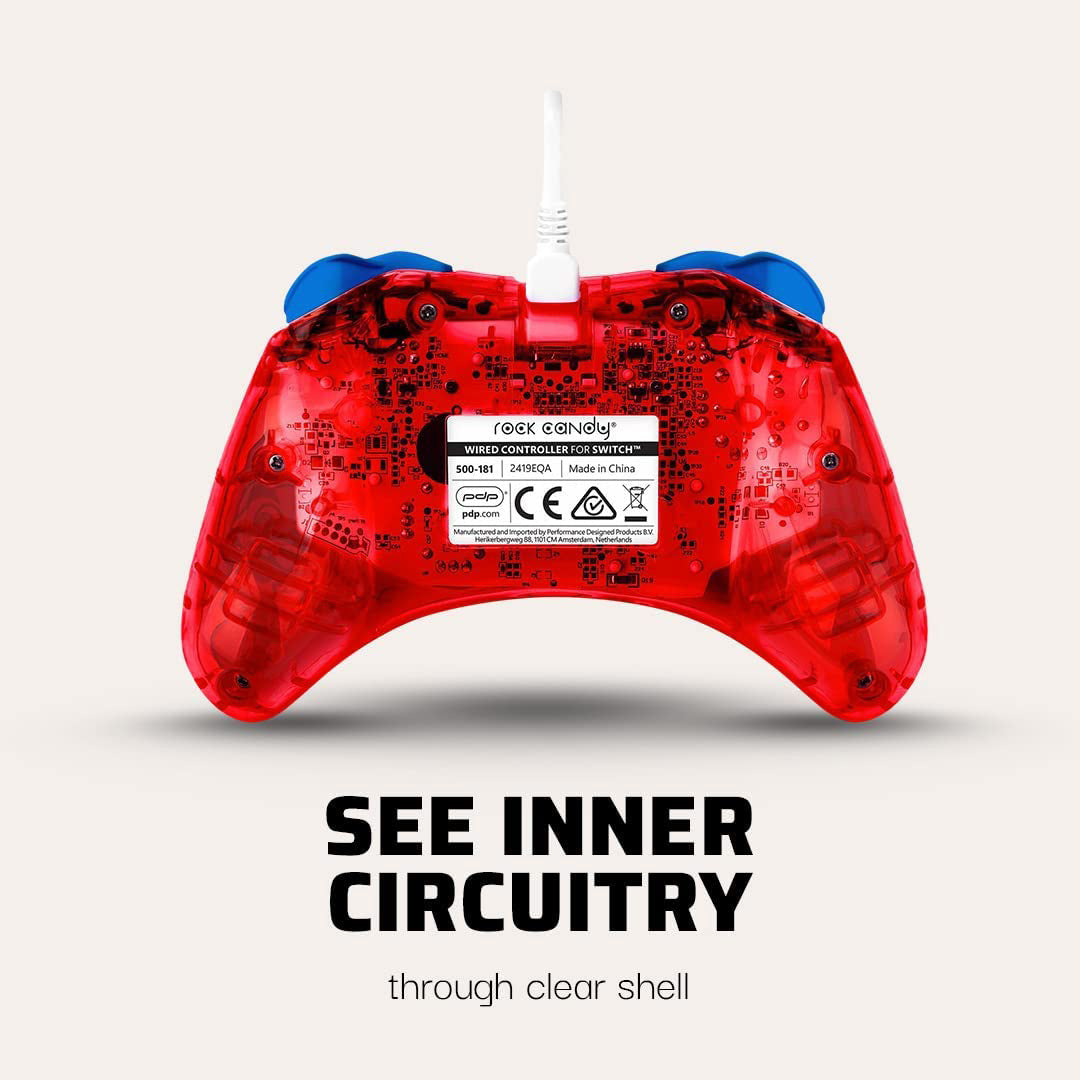 PDP - Rock Candy Wired Controller for Nintendo Switch - Mario Punch - Console Accessories by PDP The Chelsea Gamer